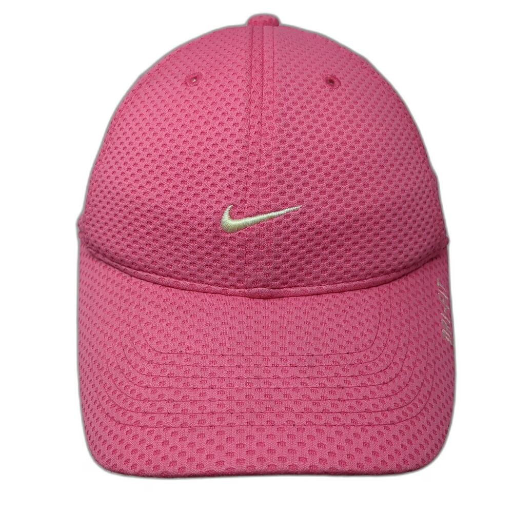 Nike Baseball Cap Pink One Size Dri-Fit Mesh Tailwind Strapback Running Hat